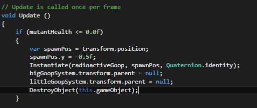 Particle System Make Parent Null